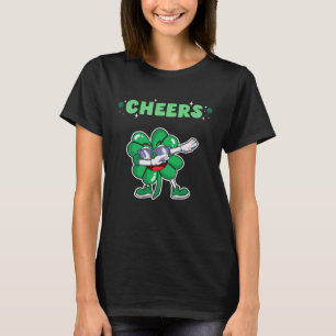 Grappige St. Patrick's Day Lucky Bril Dabbing Iris T-shirt