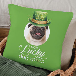 Grappige St Patrick's Day Lucky Dog Mam Aangepaste Kussen