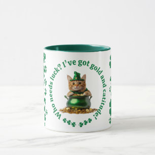 Grappige St. Patrick's Day Mok - Leprechaun Cat