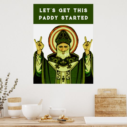 Grappige St. Patrick's Day Poster (Keuken)