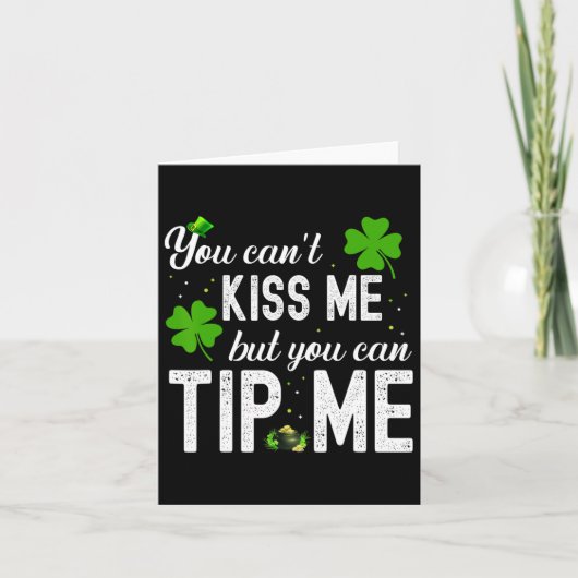 Grappige St Patricks Day serveerster Byrtender obe Kaart (Voorkant)