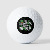 Grappige St. Patrick's Day Shamrock Klaver Titleis Golfballen (Voorkant)