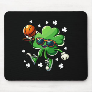 Grappige St. Patrick's Day Shamrock Spelende Skele Muismat