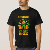 Grappige St. Patrick's Day Skibidi Leprechaun T-shirt (Voorkant)