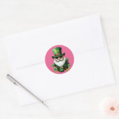 Grappige St. Patrick's Day Sticker met Leprechaun (Envelop)