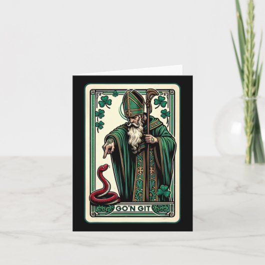 Grappige St Patricks Day Tarot Kaart Go'n Git St P (Voorkant)