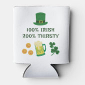 Grappige St. Patrick's Day tekst, dorstige Ier Blikjeskoeler (Voorkant)