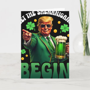 Grappige St. Patricks Day Trump Laat De Schelmenst Kaart