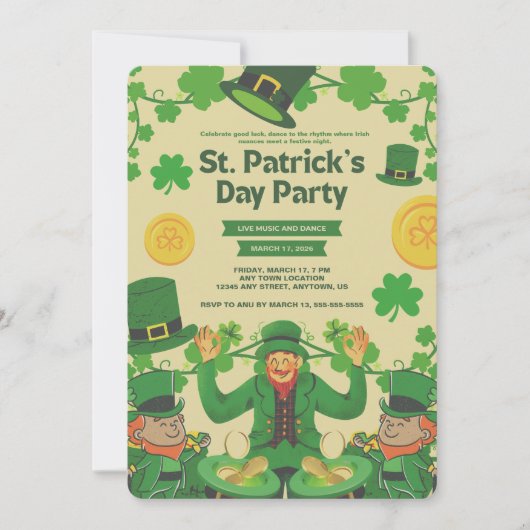 grappige St. Patrick's Day uitnodigingen (Voorkant)
