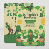grappige St. Patrick's Day uitnodigingen (Voorkant / Achterkant)