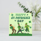 grappige St. Patrick's Day uitnodigingen (Staand voorkant)