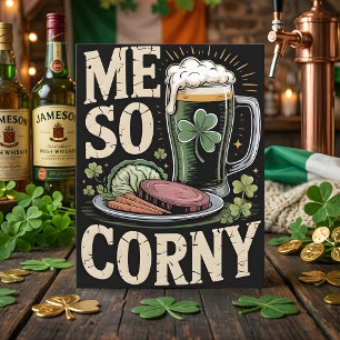 Grappige St. Patrick's Day-voedselkaart Feestdagenkaart