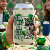 Grappige St. Patrick's Day Wolf Blikkoeler Blikjeskoeler