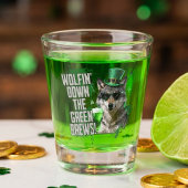 Grappige St. Patrick's Day Wolf Ierse Feest Favor Shot Glas