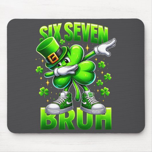 Grappige St. Patrick's Day Zes Zeven Bruh 67 Meme  Muismat (Voorkant)