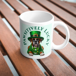 Grappige St Patrick's Dog Pawsitief Gelukkig Koffiemok