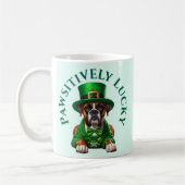 Grappige St Patrick's Dog Pawsitief Gelukkig Koffiemok (Links)