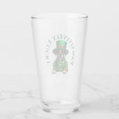 Grappige St. Patrick's Hond Pawsitief Gelukkig Glas (Achterkant)