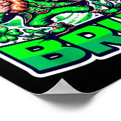 Grappige st patricksdag bruh kabouter dabbing Iers Poster (Hoek)