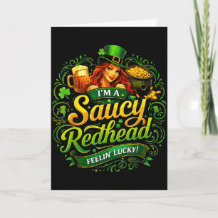 Grappige st. patricksdag op de roodharige de roodh kaart