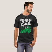 Grappige St.Patricksdag Volop Geluk Tractor S T-shirt (Voorkant volledig)
