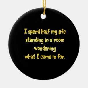 Grappige Staande in een Kamer Grap Keramisch Ornament