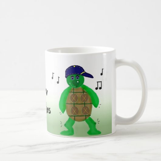 Grappige Staande Schildpad Koffiemok (Rechts)
