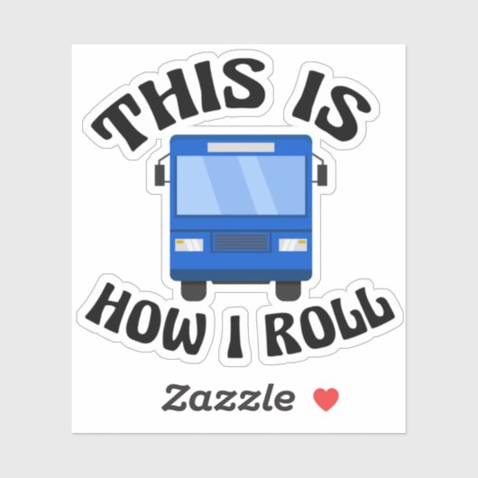 Grappige stadsbuschauffeur, zo rol ik mijn laptop sticker (Vel)