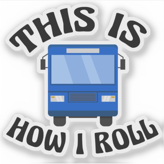 Grappige stadsbuschauffeur, zo rol ik mijn laptop sticker (Voorkant)