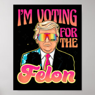 Grappige stand met Trump Stem 4 Trump 2024 geschen Poster