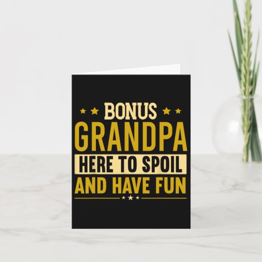 Grappige stap opa bonus opa kaart (Voorkant)