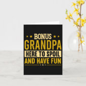 Grappige stap opa bonus opa kaart (Gele Bloem)