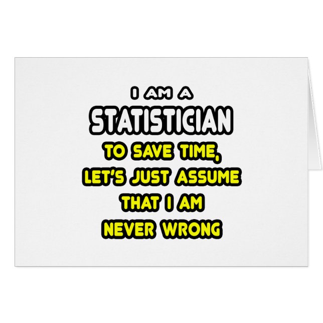 Grappige statisticus T-shirts en geschenken (Voorkant Horizontaal)