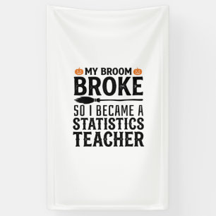 Grappige statistieken leraar Halloween citaat ontw Spandoek