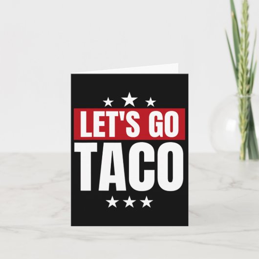 Grappige statistieken Taco Let's Go Taco Kaart (Voorkant)
