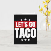 Grappige statistieken Taco Let's Go Taco Kaart (Gele Bloem)