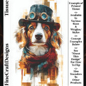 Grappige Steampunk Hond Illustratie DB2 Decoupage Tissuepapier