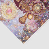 Grappige Steampunk Train, Mozaïek DH5L Decoupage Tissuepapier (Detail)