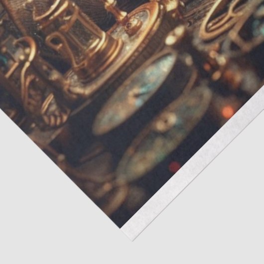 Grappige Steampunk Victoriaans Chipmunk Decoupage Tissuepapier (Detail)