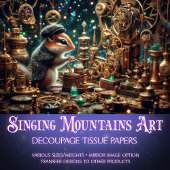 Grappige Steampunk Victoriaans Chipmunk Decoupage Tissuepapier