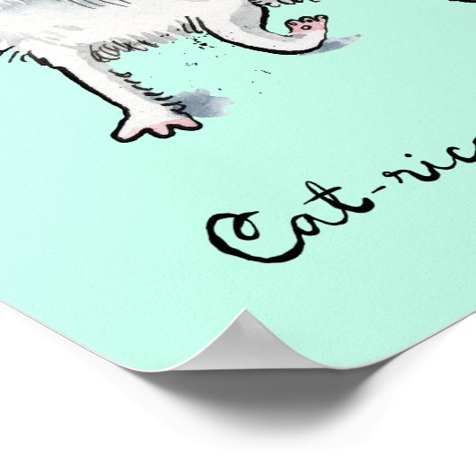 Grappige Steenbok poster Zodiac Kat Sterren teken  (Hoek)