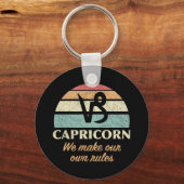 Grappige Steenbok Zodiac regels Sleutelhanger (Voorkant)
