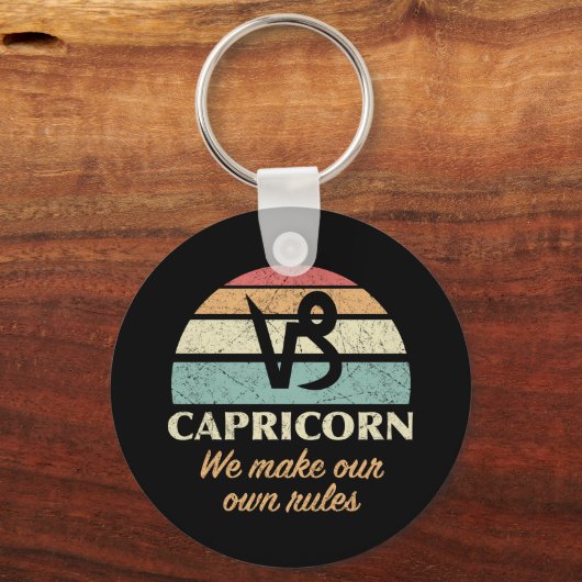 Grappige Steenbok Zodiac regels Sleutelhanger (Voorkant)