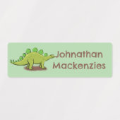 Grappige stegosaurus dinosaurus cartoon gepersonal labels (Design 2)