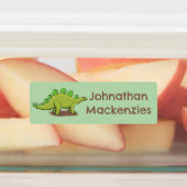 Grappige stegosaurus dinosaurus cartoon gepersonal labels (Aangebracht)