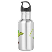 Grappige stegosaurus dinosaurus cartoon waterfles (Achterkant)