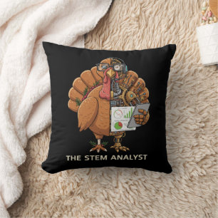 Grappige STEM-Analist Robot Turkije Thanksgiving C Kussen