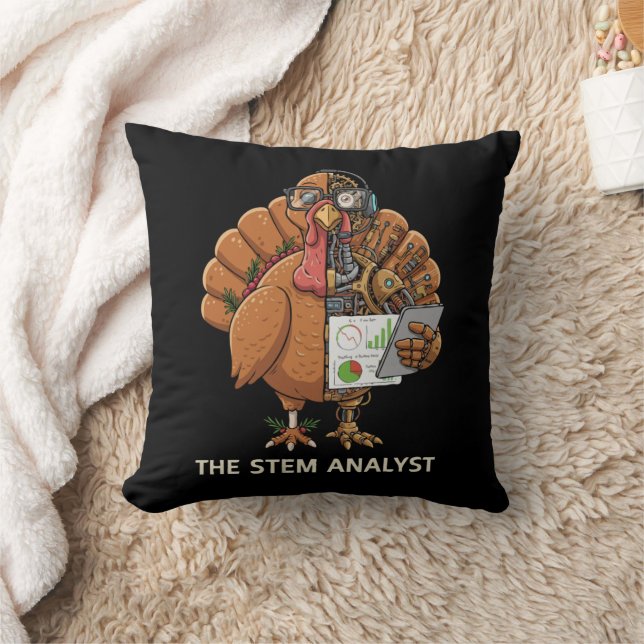Grappige STEM-Analist Robot Turkije Thanksgiving C Kussen (Deken)