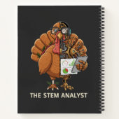 Grappige STEM-Analist Robot Turkije Thanksgiving C Notitieboek (Achterkant)
