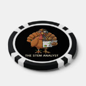 Grappige STEM-Analist Robot Turkije Thanksgiving C Poker Chips (Enkel)